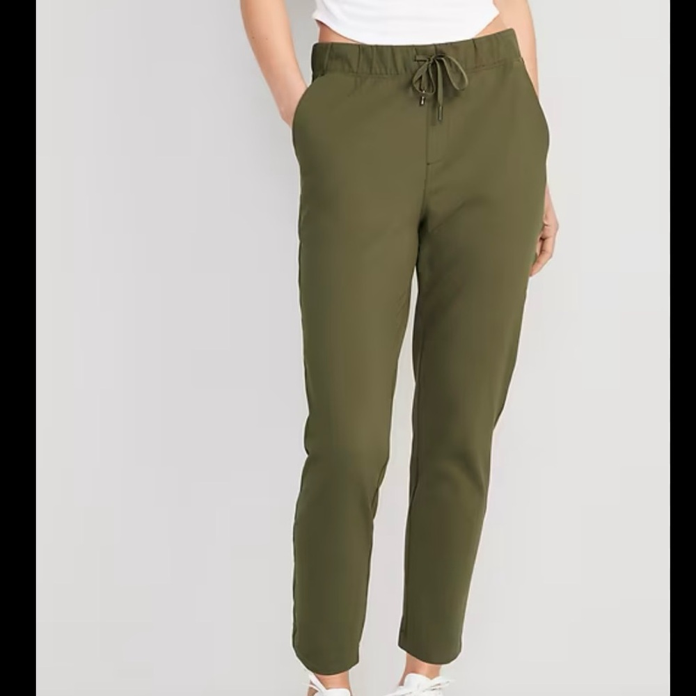 Old Navy Olive Green Slim Taper Athletic Pants
